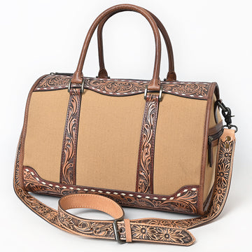 American Darling Duffel Hand Tooled Saddle Blanket Genuine Leather Women Bag Western Handbag Purse